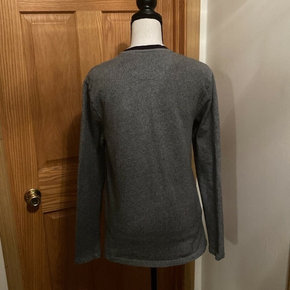 Original Penguin Small Solid Gray Long Sleeve Crewneck Pullover Sweater - EUC - Picture 2 of 5